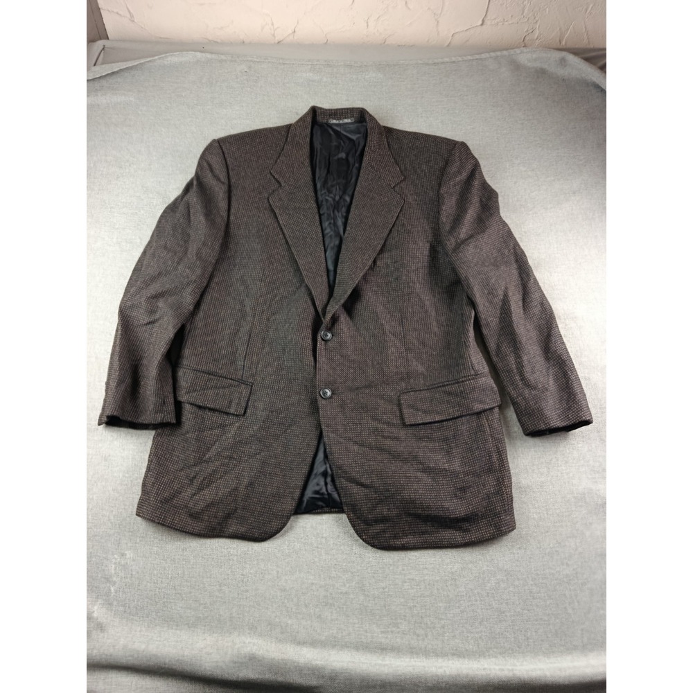 Corneliani Blazer Mens 42 Brown Check Wool Cashmere Jacket Italy